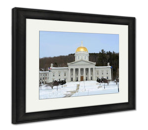 Framed Print, Capitol Building Vermont State House Montpelier