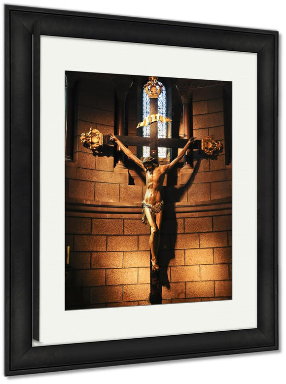 Framed Print, Jesus On The Cross