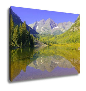 Gallery Wrapped Canvas, Maroon Bells Elk Range Rocky Mountains Colorado