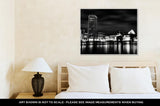 Gallery Wrapped Canvas, Long Exposure Of The Colorful Baltimore Skyline At Night Maryla