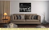 Gallery Wrapped Canvas, Long Exposure Of The Colorful Baltimore Skyline At Night Maryla