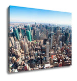 Gallery Wrapped Canvas, Beautiful New York City Skyline With Urban Skyscrapers Early In The Morning