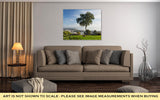 Gallery Wrapped Canvas, Panorama Of Ventura From Grant Park
