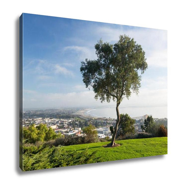 Gallery Wrapped Canvas, Panorama Of Ventura From Grant Park