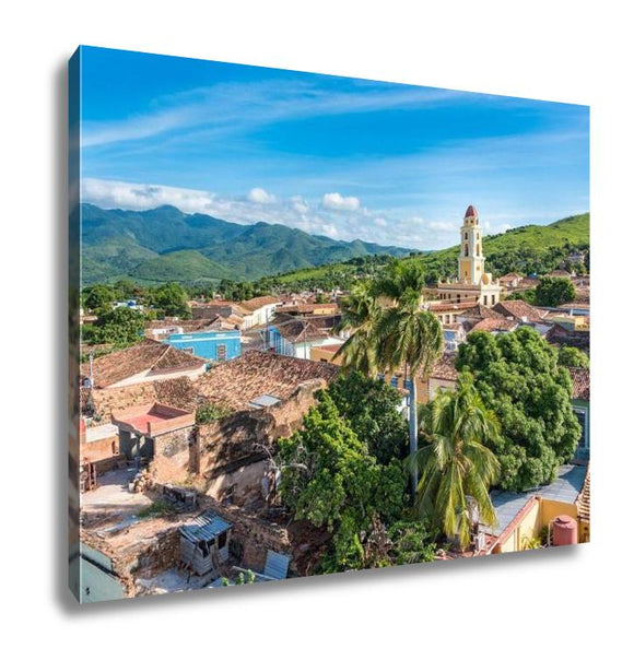 Gallery Wrapped Canvas, Cuba Tourism Trinidad Vintage Landmark