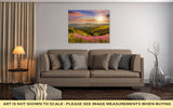 Gallery Wrapped Canvas, Wild Flowers On The Mountain Top At Sunset