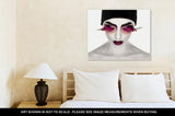 Gallery Wrapped Canvas, Face Art Fantastic Make Up Luxury Feather Eyelashes Surrealism