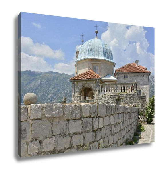 Gallery Wrapped Canvas, The Our Lady Of The Rock Island In Kotor Bay Montenegro The Island Was