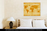 Gallery Wrapped Canvas, Old World Map Vintage Antique