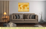 Gallery Wrapped Canvas, Old World Map Vintage Antique