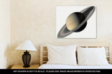 Gallery Wrapped Canvas, Solar System Saturn Isolated Planet White