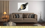 Gallery Wrapped Canvas, Solar System Saturn Isolated Planet White