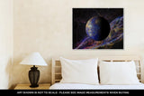 Gallery Wrapped Canvas, Solar System Planet Mercury On Nebula 3d Rendering