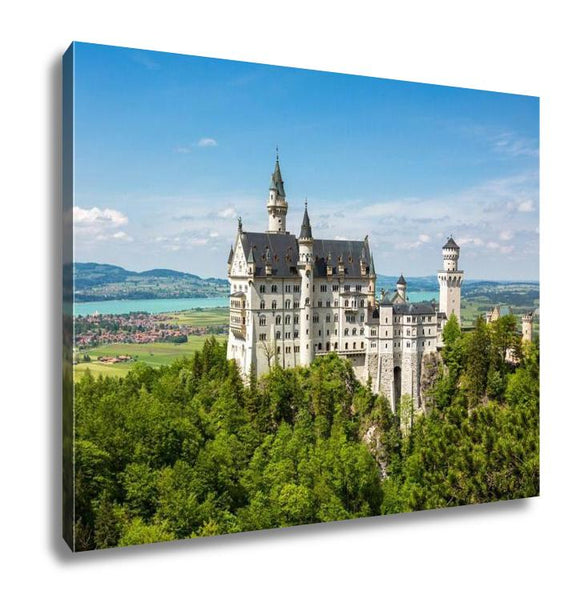 Gallery Wrapped Canvas, Neuschwanstein Castle In The Bavarian Alps Germany