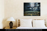 Gallery Wrapped Canvas, Airplane Passing Over Bangkok Bangkok Cityscape Business District Bangkok