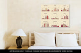 Gallery Wrapped Canvas, Dubai Arabian Peninsulskylines Line Art Style