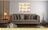 Gallery Wrapped Canvas, Dubai Arabian Peninsulskylines Line Art Style