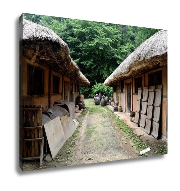 Gallery Wrapped Canvas, Korean Village In Summer By Eyes Of Tourist