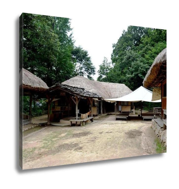 Gallery Wrapped Canvas, Korean Village In Summer By Eyes Of Tourist