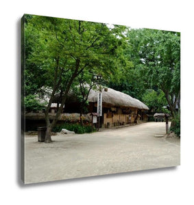 Gallery Wrapped Canvas, Korean Village In Summer By Eyes Of Tourist