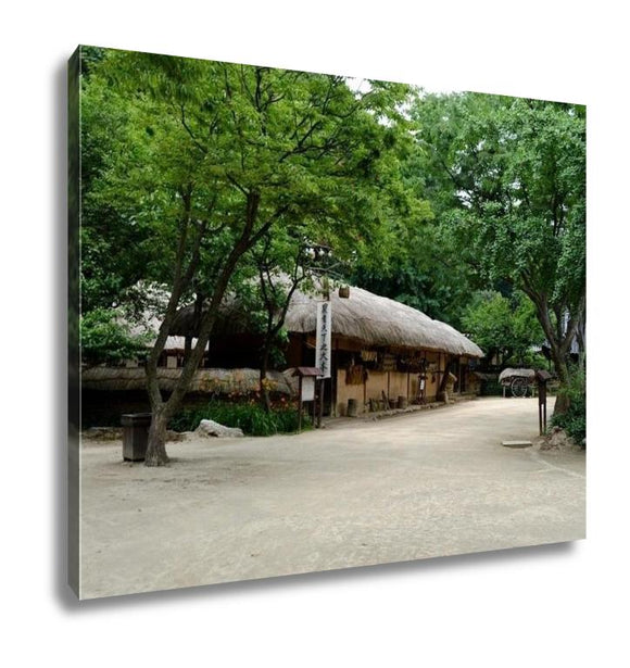 Gallery Wrapped Canvas, Korean Village In Summer By Eyes Of Tourist