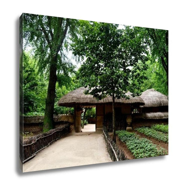 Gallery Wrapped Canvas, Korean Village In Summer By Eyes Of Tourist