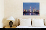 Gallery Wrapped Canvas, Shanghai Skyline At Night