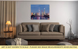 Gallery Wrapped Canvas, Shanghai Skyline At Night