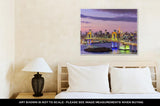 Gallery Wrapped Canvas, Tokyo Japan Skyline With Rainbow Bridge And Tokyo Tower