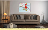 Gallery Wrapped Canvas, Tampa Florida USA Map