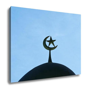 Gallery Wrapped Canvas, A Silhouette Of A Mosque In Thailand