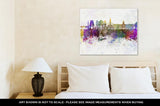Gallery Wrapped Canvas, Chennai Skyline In Watercolor