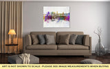 Gallery Wrapped Canvas, Chennai Skyline In Watercolor