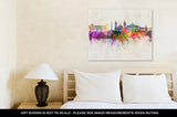 Gallery Wrapped Canvas, Mexico City V2 Skyline In Watercolor