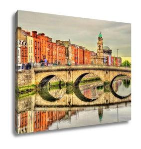 Gallery Wrapped Canvas, View Of Mellows Bridge In Dublin Ireland