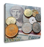 Gallery Wrapped Canvas, Greek Drachma Coins