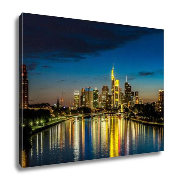 Gallery Wrapped Canvas, Frankfurt Am Main During Sunset