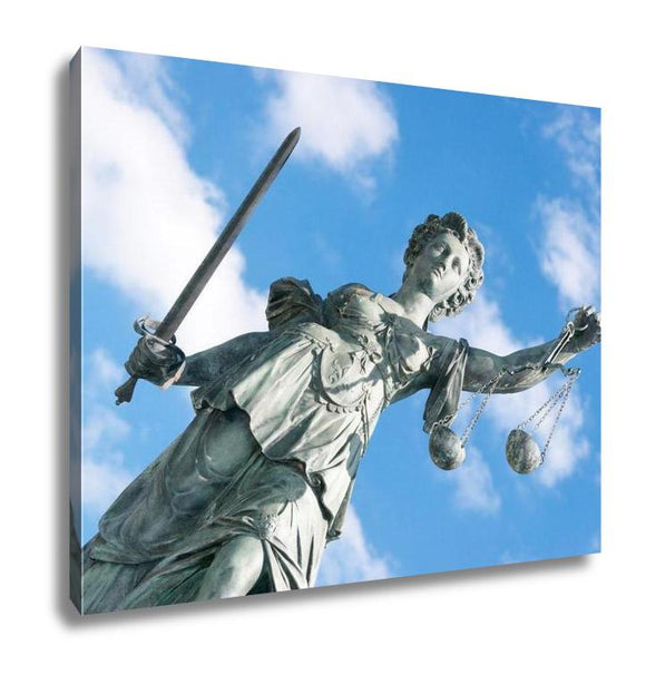 Gallery Wrapped Canvas, Lady Justice Frankfurt