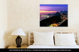 Gallery Wrapped Canvas, Night View Of Copacabana Beach And Botafogo In Rio De Janeiro
