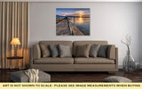 Gallery Wrapped Canvas, Pier With Sunrise Sunstar