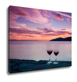 Gallery Wrapped Canvas, Romantic Sunset In West Vancouver