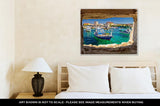 Gallery Wrapped Canvas, Razanac Turquoise Waterfront Through Stone Window Dalmatia Croatia