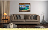 Gallery Wrapped Canvas, Razanac Turquoise Waterfront Through Stone Window Dalmatia Croatia