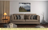 Gallery Wrapped Canvas, Photo Trinity Church In Gergeti Against The Backdrop Of Snowy Mountains And