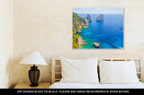 Gallery Wrapped Canvas, Faraglioni Rocks Island Of Capri Italy Tiltshift Effect Applied