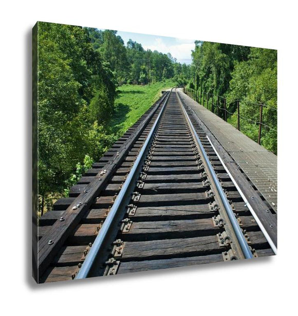 Gallery Wrapped Canvas, Train Tracks On The Horizon