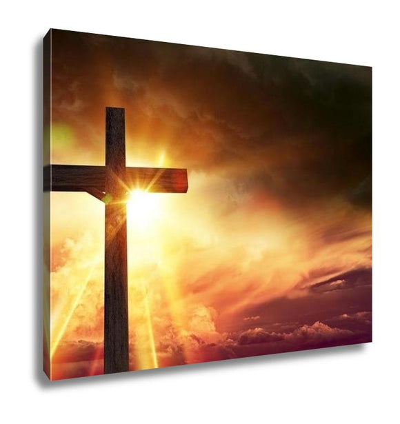 Gallery Wrapped Canvas, Crucifix Blessing Lights