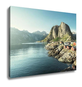 Gallery Wrapped Canvas, Fishing Hut In The Hamnoy Reine Lofoten Islands Norway