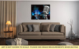 Gallery Wrapped Canvas, Silver Microphone