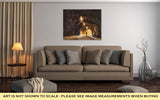 Gallery Wrapped Canvas, Inside Of The Mine Shaft With Fog Illustration Digital Painting